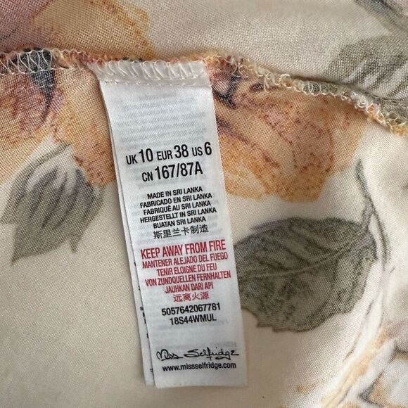 Miss Selfridge Sunflower Print Wrap Midi Dress - Women’s US 6 - Picture 8 of 9